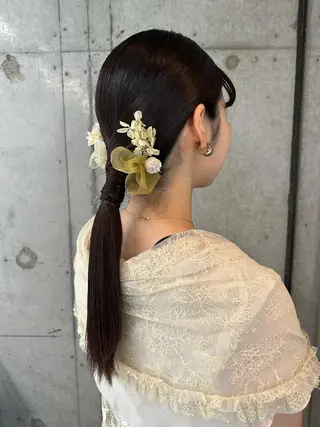 ロング ヘアアレンジ 女性に人気♪ はやしほのかのヘアスタイル