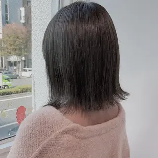 ミディアム カラー 𓏸レイヤー髪質改善 透けカラーカノン🫧のヘアスタイル