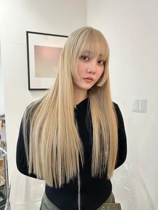 ロング いざわりお /梅田/ブリーチのヘアスタイル