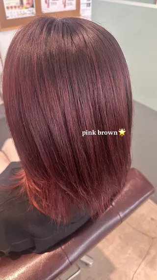 ミディアム カラー 坂庭 美夢のヘアスタイル