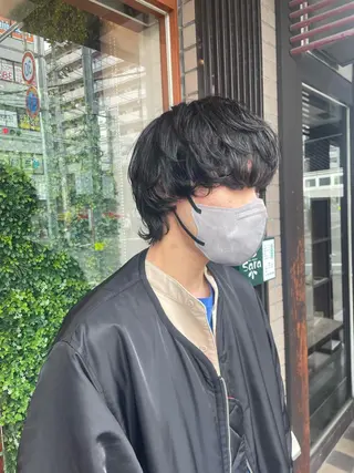 メンズ ルキ🌈ブリーチカラ ー&メンズパーマ🦄のヘアスタイル