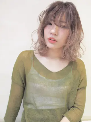 ミディアム カラー 似合わせカット🌿 前川のヘアスタイル