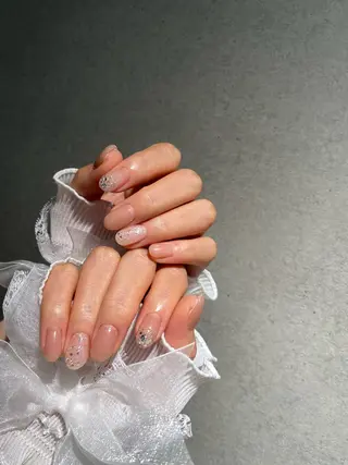 ネイル I-nailロング /ワンホン/キラキラのネイルデザイン