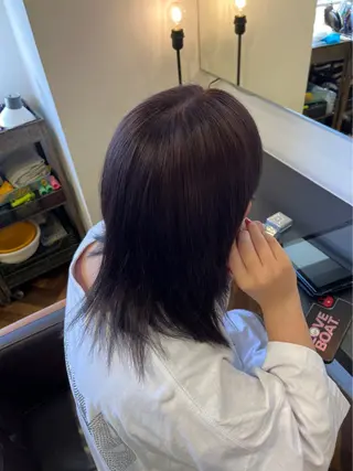 ミディアム カラー HOMIE TOKYO所属・sora / 渋谷 / ハイトーンのヘアスタイル