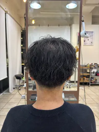 ショート パーマ メンズ メンズカット関内 涼のヘアスタイル
