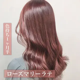 セミロング カラー 🩵ハイトーン 美咲🩵のヘアスタイル