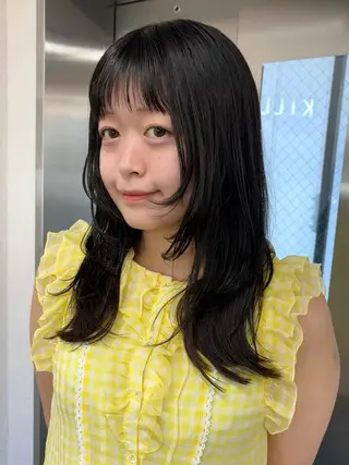 セミロング 🫐寒色系カラー 🫐ヤマナカリリカのヘアスタイル