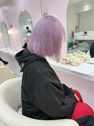 ショート カラー ハイトーンカラー💞 くるみ🎀のヘアスタイル