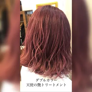 ミディアム カラー 艶質改善/縮毛矯正 ササキナツミのヘアスタイル