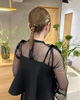 ヘアアレンジ レイヤーカット/暖色 カラー/mao🎀のヘアスタイル