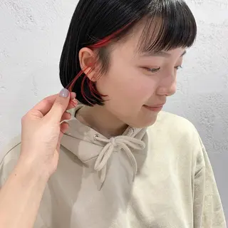 ショート カラー ヘアアレンジ 🫧透明感カラー/ ボブ/小笠原汐海🪽のヘアスタイル