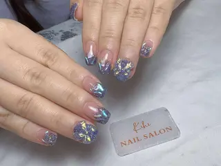 ネイル ユリ🎀長さだし/ パラジェル/持ち込みのネイルデザイン