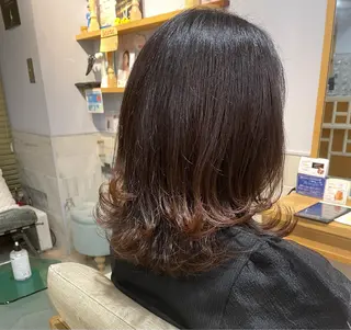 セミロング すげさやか ✨メンズカットパーマのヘアスタイル