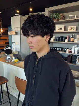 パーマ メンズ 金山/メンズパーマ 西村侑真のヘアスタイル