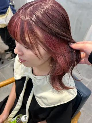 ミディアム カラー 韓国×髪質改善カラー 💎hinaのヘアスタイル