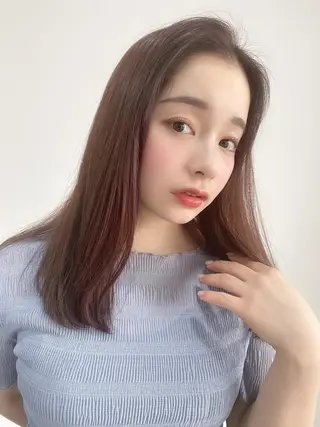 セミロング カラー 梅田茶屋町 Yutaのヘアスタイル