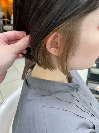 ショート カラー ボブ/暖色/デザイン KOYUKI⛄️のヘアスタイル