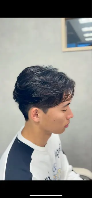 ショート パーマ メンズ 🔮メンズ縮毛矯正 毛流れパーマ💎竹永のヘアスタイル