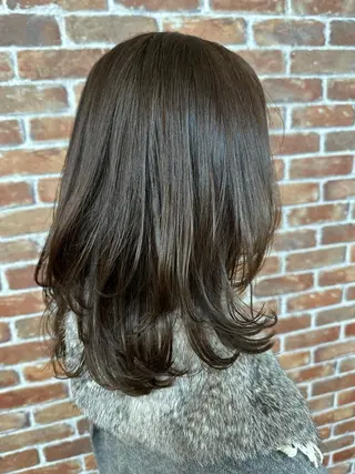 ミディアム カラー パーマ 木村 純也のヘアスタイル