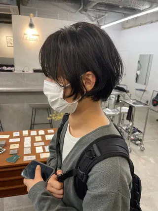 ショート パーマ Elme所属・イージードリル募集 🔥平口はのんのヘアスタイル