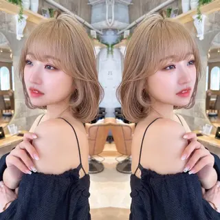 ミディアム 透明感✖️暖色 shuheiのヘアスタイル