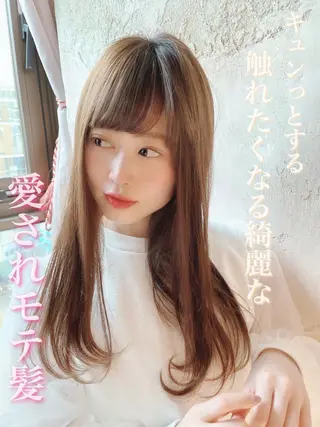 ロング Puamelia 名古屋所属・韓国風ヘア✻透明感 カラー✻yukaのヘアスタイル