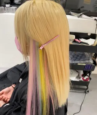 ロング カラー MOE🐈‍⬛🎀 エクステ/ワンホンのヘアスタイル