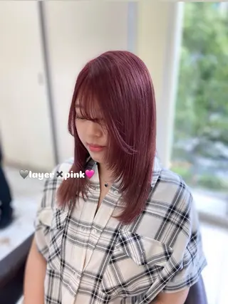 セミロング 🎀透明感カラー 🐈ナズナのヘアスタイル