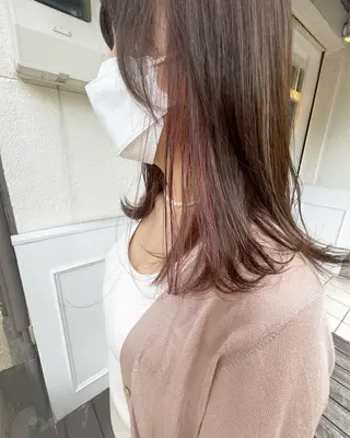 ミディアム カラー 🙃 透明感カラー/ボブのヘアスタイル