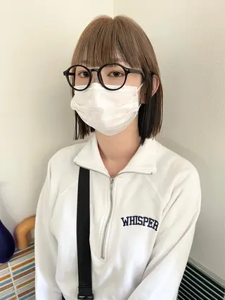 ミディアム カラー 🩷ハイトーン透明感 レイヤー🩷ユリカのヘアスタイル