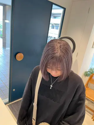 ショート カラー 艶髪ブリーチ/レイヤ ー/竹本幸希のヘアスタイル