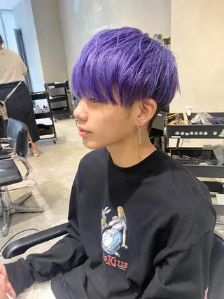 ショート カラー ヘアアレンジ メンズ #ブリーチカラー Akihoのヘアスタイル
