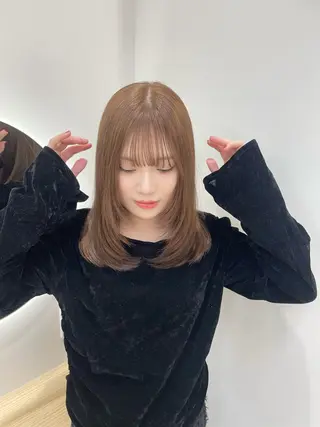ミディアム カラー 透明感カラー 🩰あさのヘアスタイル