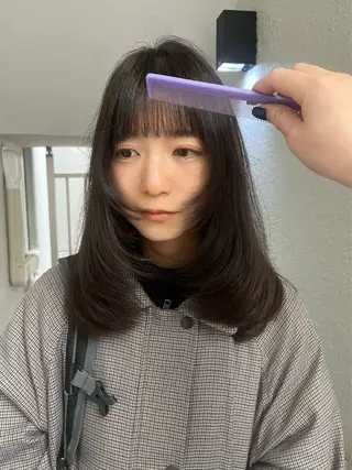 ロング カラー 似合わせイメチェン/ 顔周り/ののかのヘアスタイル