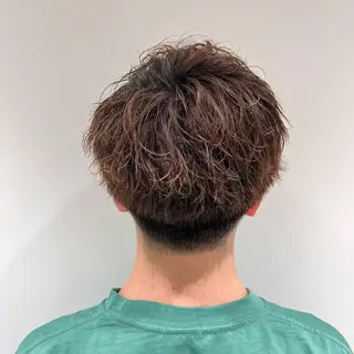 ショート パーマ メンズ 【センターパート/ マッシュ】ryokaのヘアスタイル
