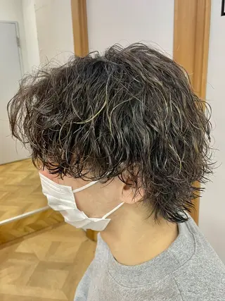 カラー パーマ メンズ 立川/過去1の毛流れ パーマ/しゅーとのヘアスタイル