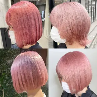 セミロング カラー ノミネーション大宮所属・TOSHIKI/ ハイトーン/髪質改善のヘアスタイル