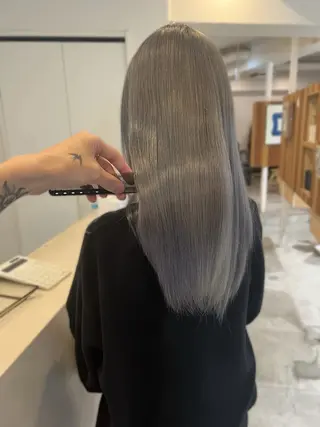 セミロング カラー 艶髪カラー✨似合わせ No.1🥇渡辺康貴のヘアスタイル