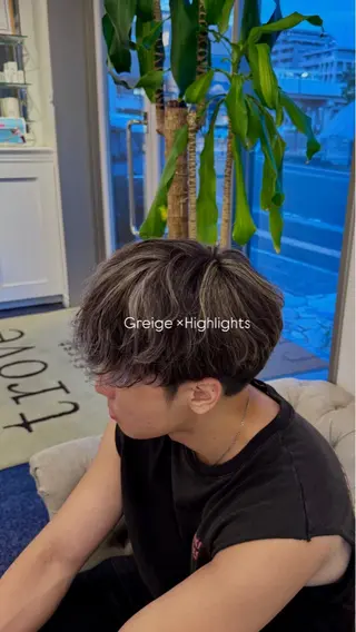 カラー メンズ 尾形 なつきのヘアスタイル