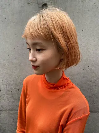 ショート カラー 顔周り/ブリーチなし /縮毛矯正🫧伊勢のヘアスタイル