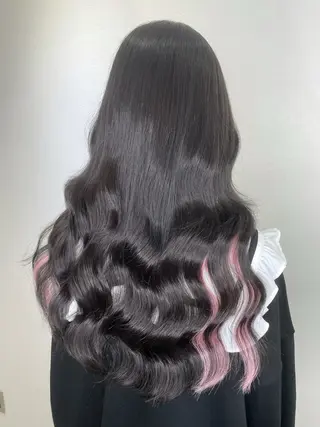 ロング KEISUKE/ 艶カラー🧡エクステのヘアスタイル