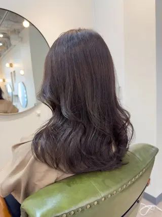 セミロング カラー レイヤー/顔周り /いいぬまみかのヘアスタイル