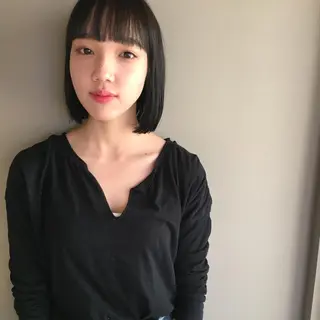 ミディアム カラー レイヤーカット BLend 渋谷のヘアスタイル