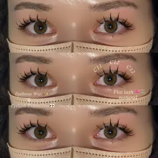 マツエク・マツパ Miyuu🎀カラー マツエク・ストレートのマツエク・マツパデザイン