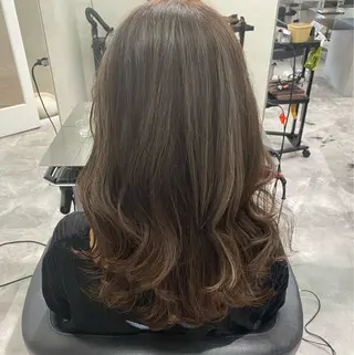 セミロング カラー 透明感カラー/当日予 約OK🤍〔杉野葵〕のヘアスタイル