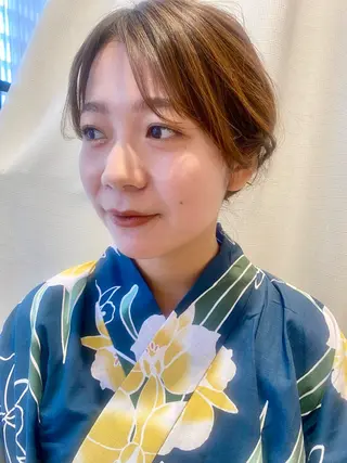 セミロング ヘアアレンジ 増井 彩乃のヘアスタイル