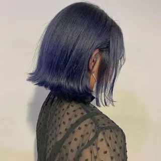 ショート カラー ヘアアレンジ 切りっぱなしボブ/ デザインカラー店長のヘアスタイル