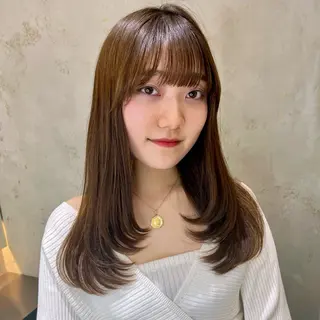 セミロング レイヤーくびれヘア アレンジmanakaのヘアスタイル