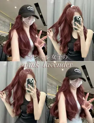 ミディアム カラー ❤️ブリーチなし💚 ダブルカラー平野実花のヘアスタイル