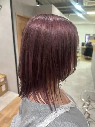 ミディアム カラー ちかまつ かずやのヘアスタイル